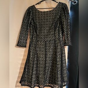 Black lace dress with a nude undertone